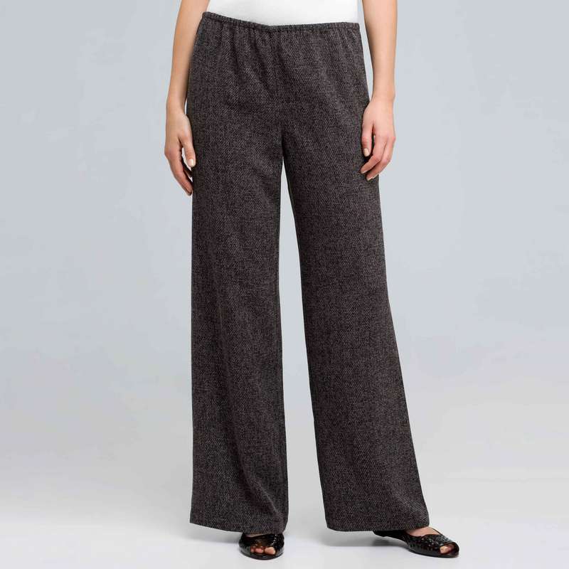Pantaloni neutri con elastico in vita, Sale e pepe, large