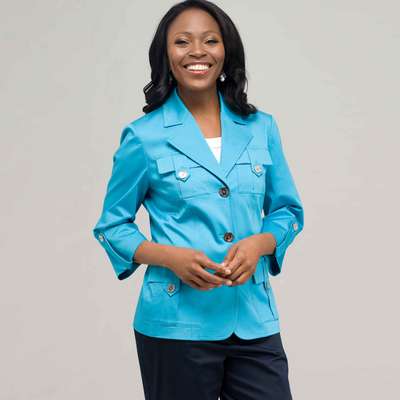 Veste de safari, Vert d'eau, medium