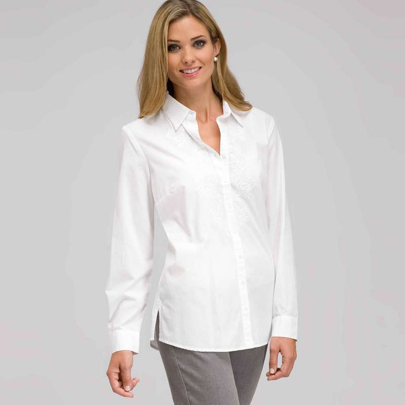 Tunica con chiusura a bottoni, Bianco, large